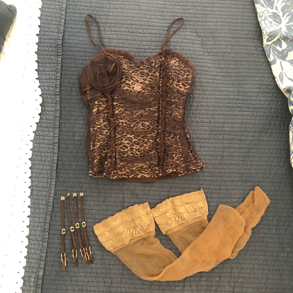 Victoria’s Secret Very Sexy corset and tights